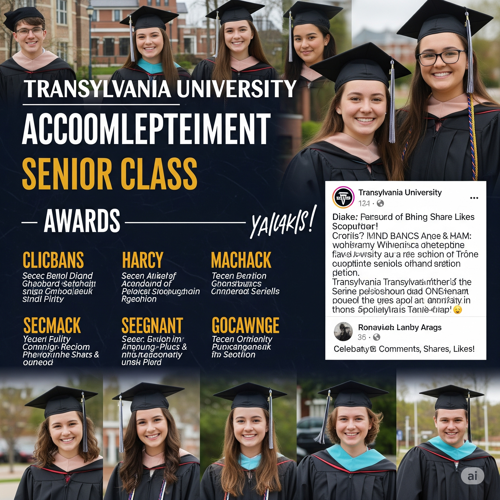 Celebrating Excellence Highlighting Transylvania Seniors on Social Media